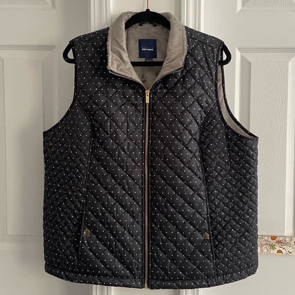 Basic Editions Jackets & Blazers - Basic Editions Women’s Black Quilted Vest